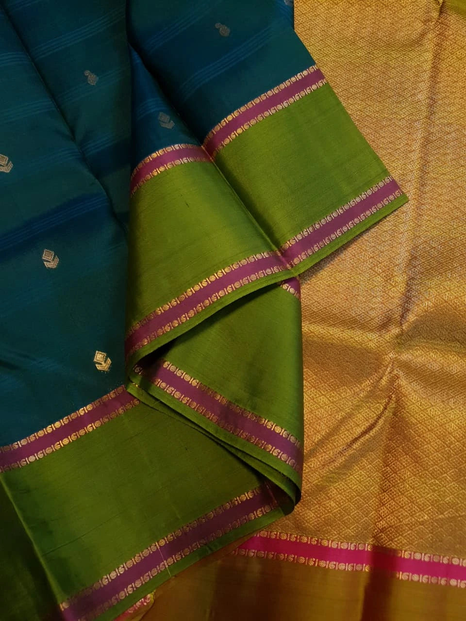 Light weight Kanjivaram Silk Saree - Green