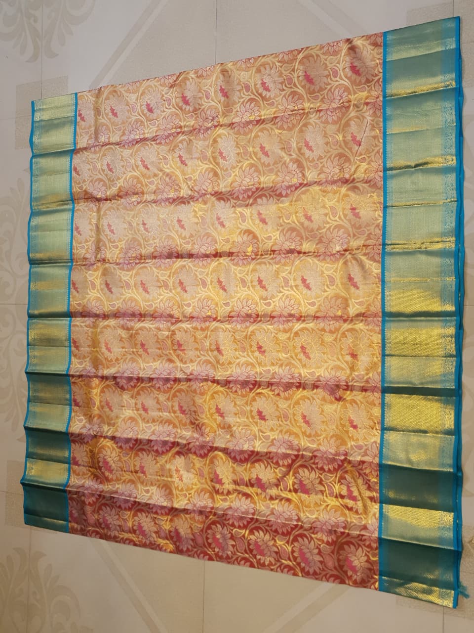 2G Pure Korvai Tissue Kanjivaram Silk Saree Golden Tissue Silk Saree | SILKMARK CERTIFIED