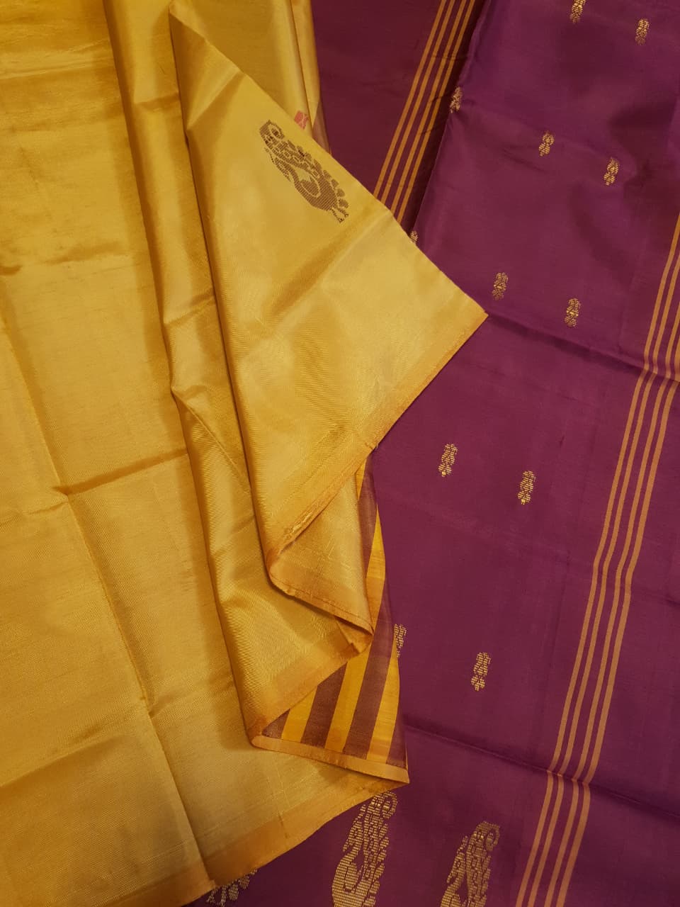 Banana Pith Handloom Silk Saree
