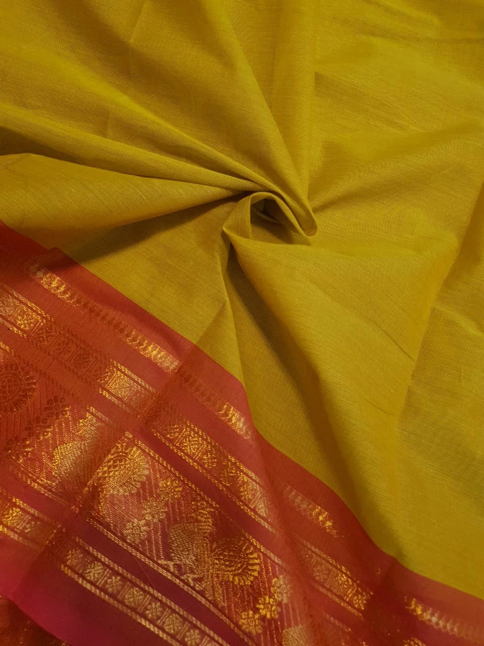 Pure Kanchi Cotton Saree - Green