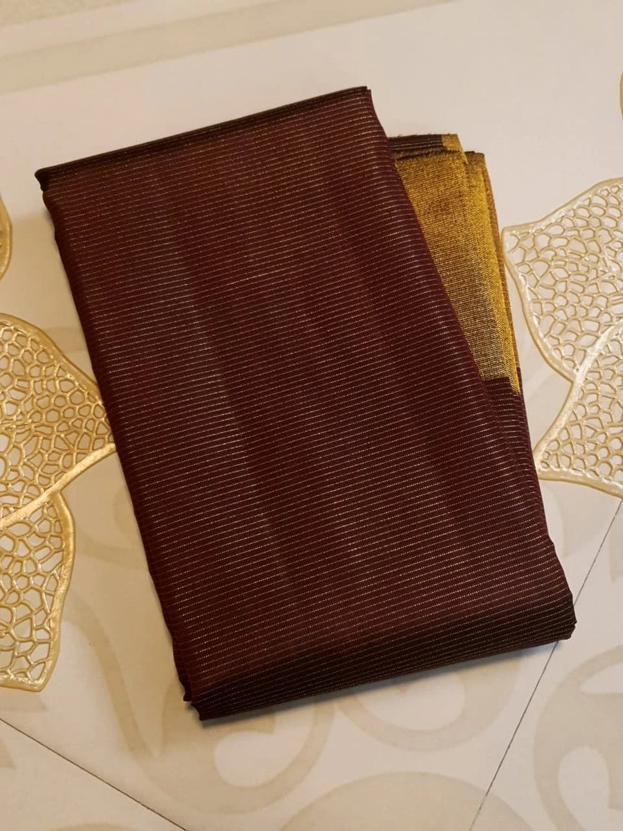 2G Kanjivaram Silk Saree in Deep Maroon with Rich Gold Zari Border & Traditional Gold Zari Pallu | Silkmark Certified