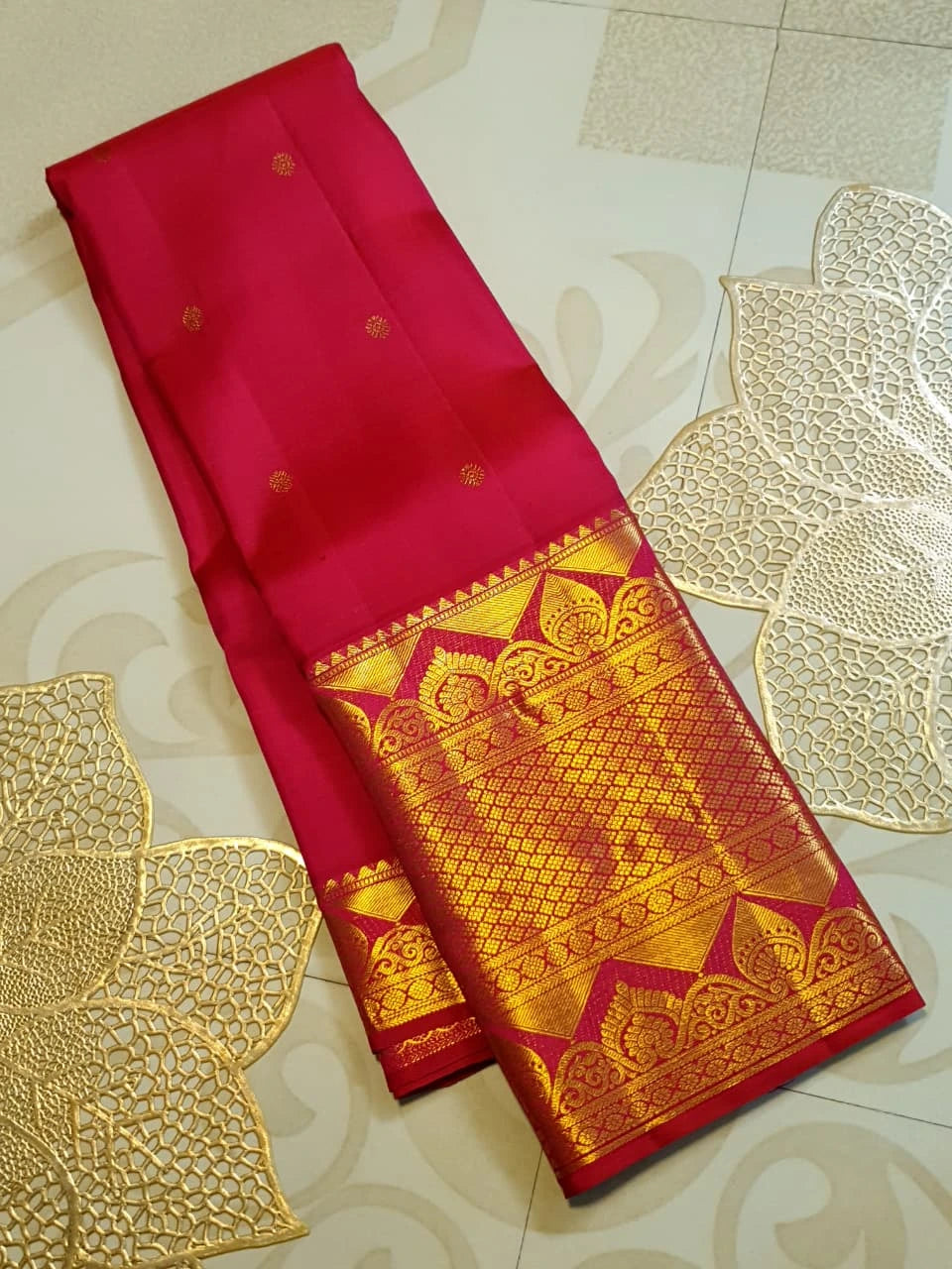 2Gram Pure Kanjivaram Silk Saree - Pink | Silkmark Certified