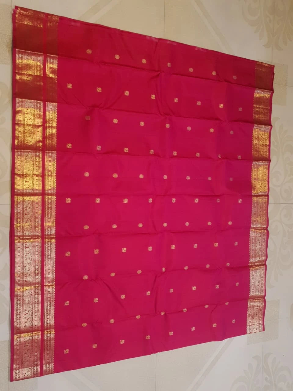 2Gram Pure Kanjivaram Silk Saree - Pink | Silkmark Certified