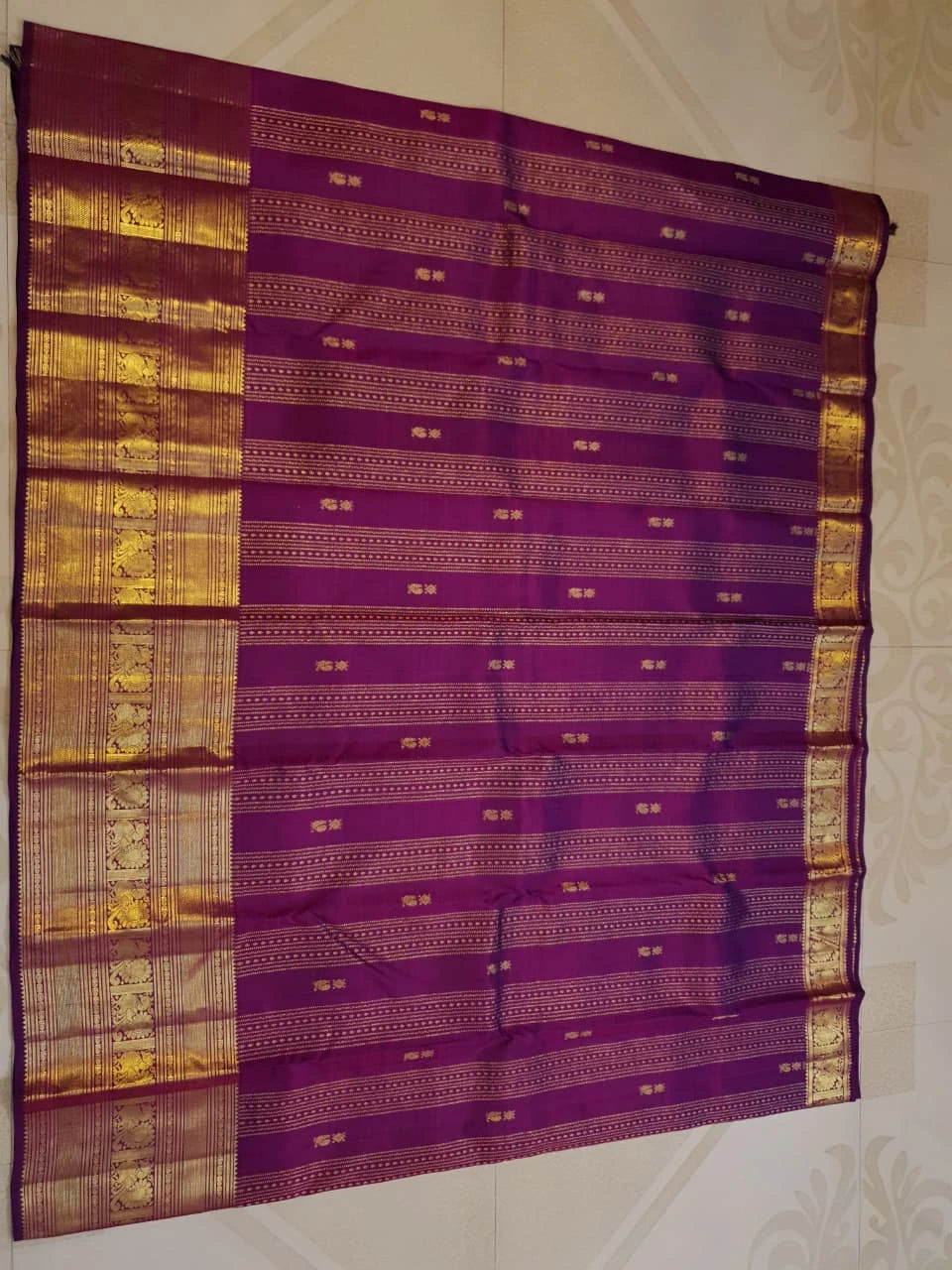 2Gram Pure Kanjivaram Silk Saree - Purple | Silkmark Certified
