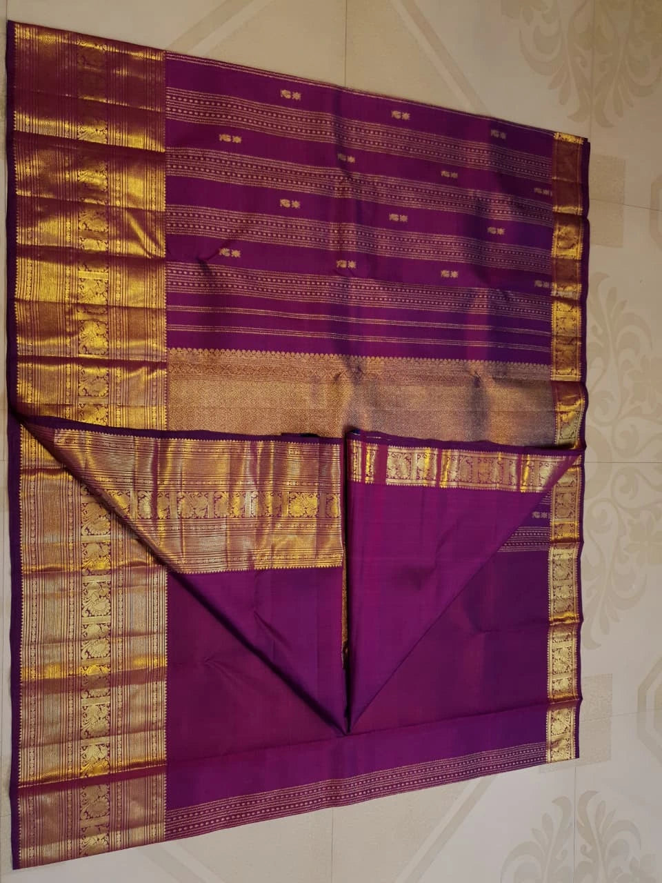 2Gram Pure Kanjivaram Silk Saree - Purple | Silkmark Certified