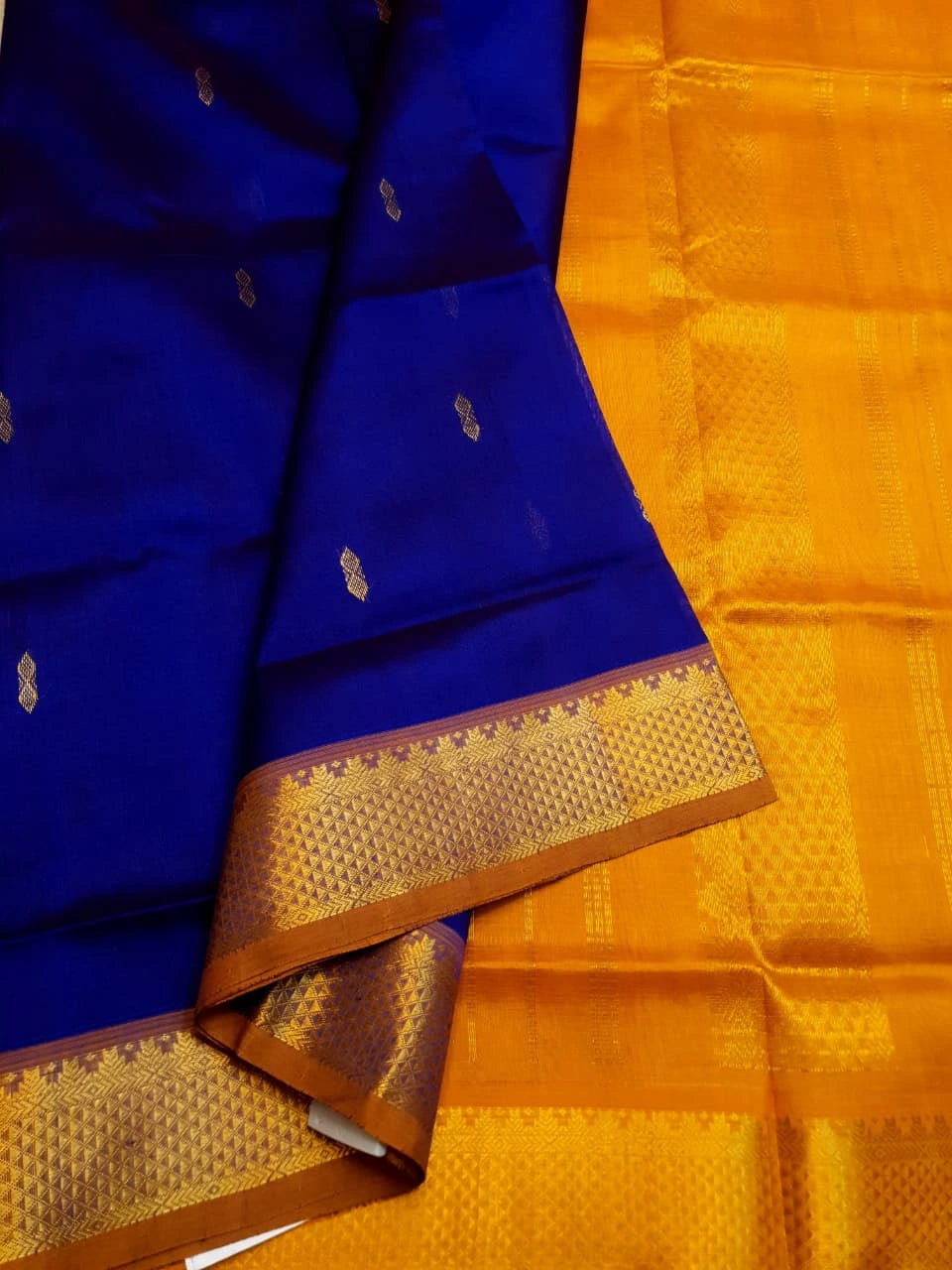 Handloom Silkcotton - Royal Blue