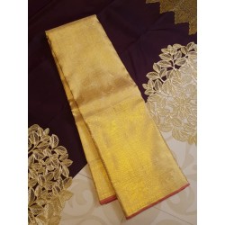 Pure Kanjivaram Silk Saree  - Gold
