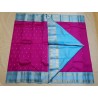 4Gram Pure Zari Kanjivaram Silk Saree - Vadamlli rose - pastel blue