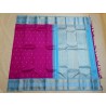 4Gram Pure Zari Kanjivaram Silk Saree - Vadamlli rose - pastel blue