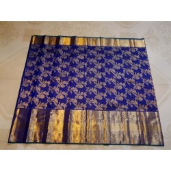 Pure Kanjivaram Silk Saree  - Blue