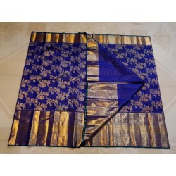Pure Kanjivaram Silk Saree  - Blue