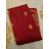 Pure Kanjivaram Silk Saree  - Maroon- Turning Border
