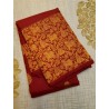 Pure Kanjivaram Silk Saree  - Maroon- Turning Border