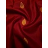 Pure Kanjivaram Silk Saree  - Maroon- Turning Border
