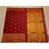 Pure Kanjivaram Silk Saree  - Maroon- Turning Border
