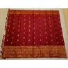 Pure Kanjivaram Silk Saree  - Maroon- Turning Border