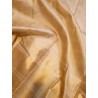 Pure Kanjivaram Silk Saree - Offwhite with sandal