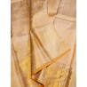 Pure Kanjivaram Silk Saree - Offwhite with sandal