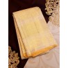 Pure Kanjivaram Silk Saree - Offwhite with sandal