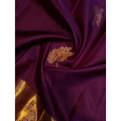 Exclusive Pure Kanchipuram Silk Saree with Vairaoosi Weaving, Parrot Buttas & Rich Zari Pallu