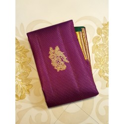 Exclusive Pure Kanchipuram Silk Saree with Vairaoosi Weaving, Parrot Buttas & Rich Zari Pallu