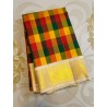 Pure Kanjivaram Silk Saree  - Checked