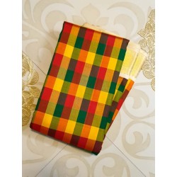 Pure Kanjivaram Silk Saree  - Checked