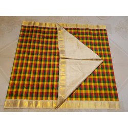 Pure Kanjivaram Silk Saree  - Checked