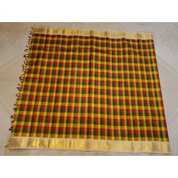 Pure Kanjivaram Silk Saree  - Checked
