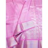 Semi Silk Saree  - Silver Zari Pink
