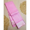 Semi Silk Saree  - Silver Zari Pink