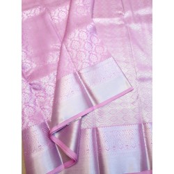 Semi Silk Saree  - Silver Zari