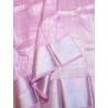 Semi Silk Saree  - Silver Zari
