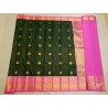 Semi Silk  Saree Korvai - Dark Green