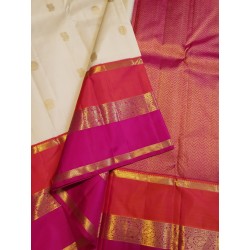 Exclusive Pure Kanchipuram Silk Saree with Vairaoosi Weaving, Parrot Buttas & Rich Zari Pallu
