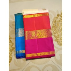 Exclusive Pure Kanchipuram Silk Saree with Vairaoosi Weaving, Parrot Buttas & Rich Zari Pallu