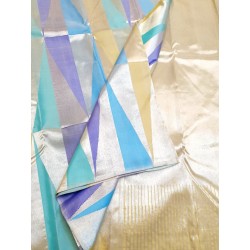 8Kol Pure Kanjivaram Silk Saree  - Blue With Silver Zari