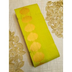 Semi Silk  Saree Korvai - Green