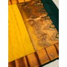 Semi Silk  Saree Korvai - Green