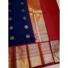 Semi Silk  Saree Korvai - Dark Blue