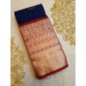 Semi Silk  Saree Korvai - Dark Blue