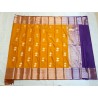 Semi Silk  Saree Korvai - Yellow