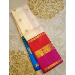 Exclusive Pure Kanchipuram Silk Saree with Vairaoosi Weaving, Parrot Buttas & Rich Zari Pallu