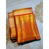 2G Pure Kanjivaram Silk Saree-Tissue - Red