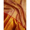 2G Pure Kanjivaram Silk Saree-Tissue - Red