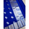 Semi Silk  Saree Korvai - Blue