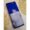 Semi Silk  Saree Korvai - Blue