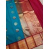 Semi Silk  Saree Korvai - Blue
