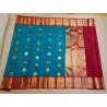 Semi Silk  Saree Korvai - Blue
