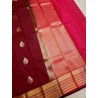 Semi Silk  Saree Korvai - Maroon